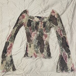 Y2K eyeshadow long sleeve top